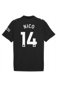 Manchester City Nico Gonzalez #14 Jalkapallovaatteet Vieraspaita 2025-26 Lyhythihainen